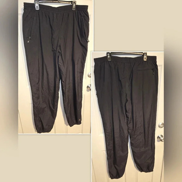 Outersport Black Nylon Water Resistant Cold Weather Pants Outdoor Men's 2XL XXL - Picture 1 of 8